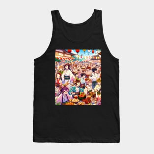 Japanese Landscape - Anime Style Traditional Festival Tank Top